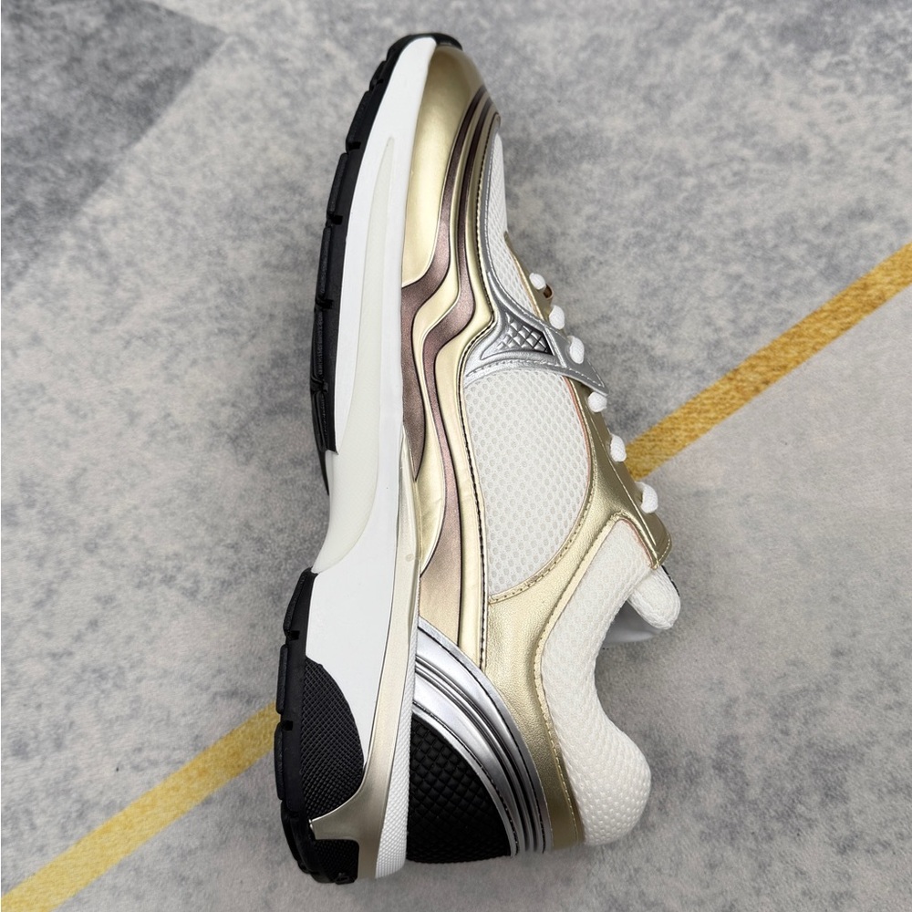 Chanel Women’s White & Gold Athletic Sneaker - Picture 8 of 10
